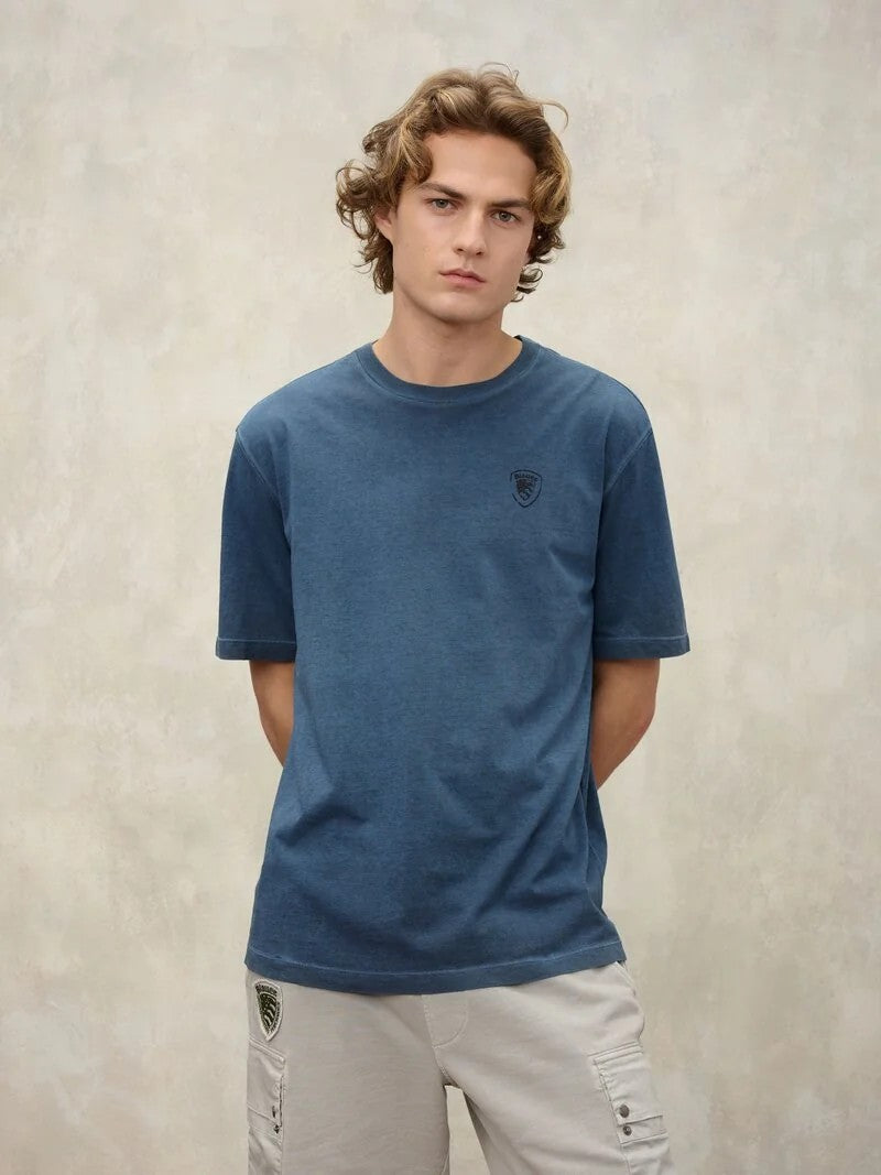 T-shirt Greenough 26SBLUH02347 888 BLAUER 
