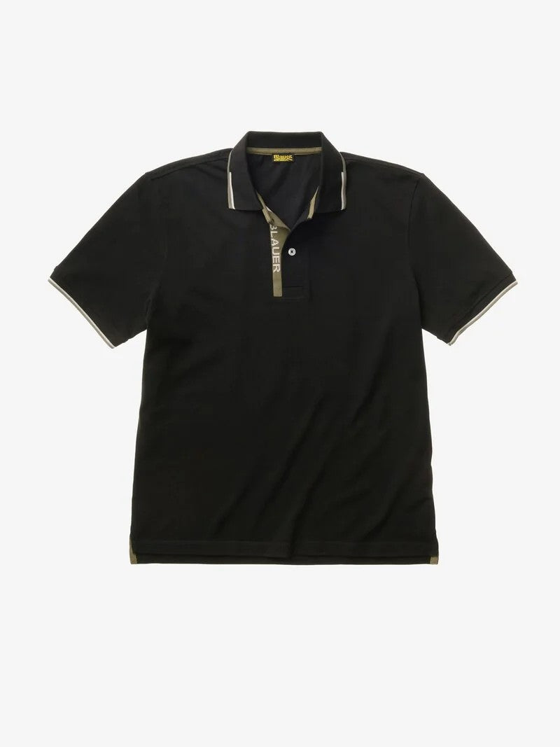 Polo parkson con logo a doppia riga 26SBLUT02295 999 BLAUER 