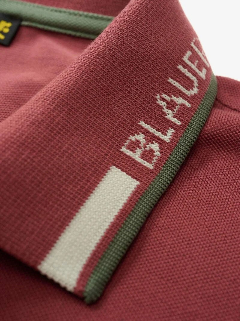 Polo con ricamo sul collo Ransom 26SBLUT02297 586 BLAUER 