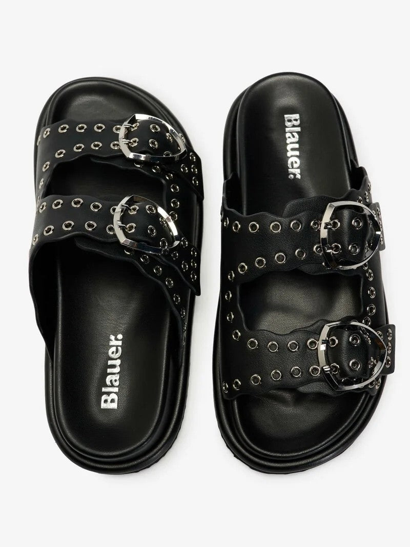 Sandali Bloom S6BLOOM02LEA BLK BLAUER SHOES 