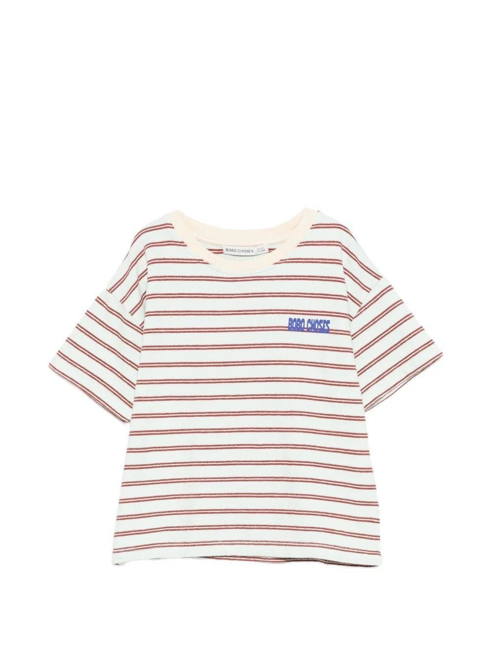 T-shirt multicolore con design a righe B126AC013 451 BOBO CHOSES 