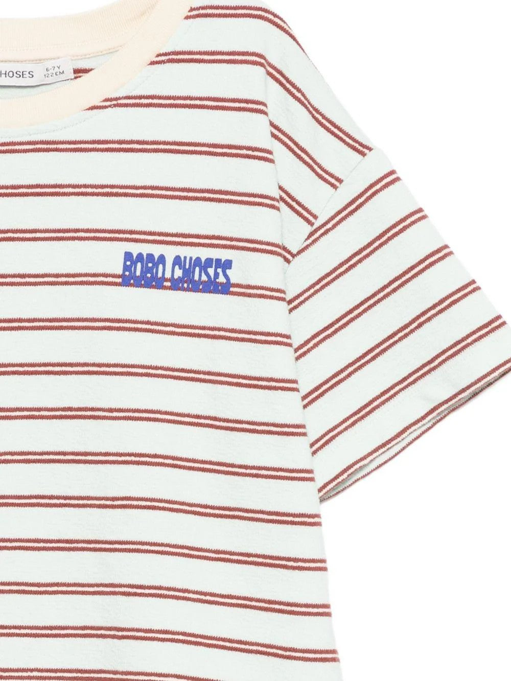 T-shirt multicolore con design a righe B126AC013 451 BOBO CHOSES 