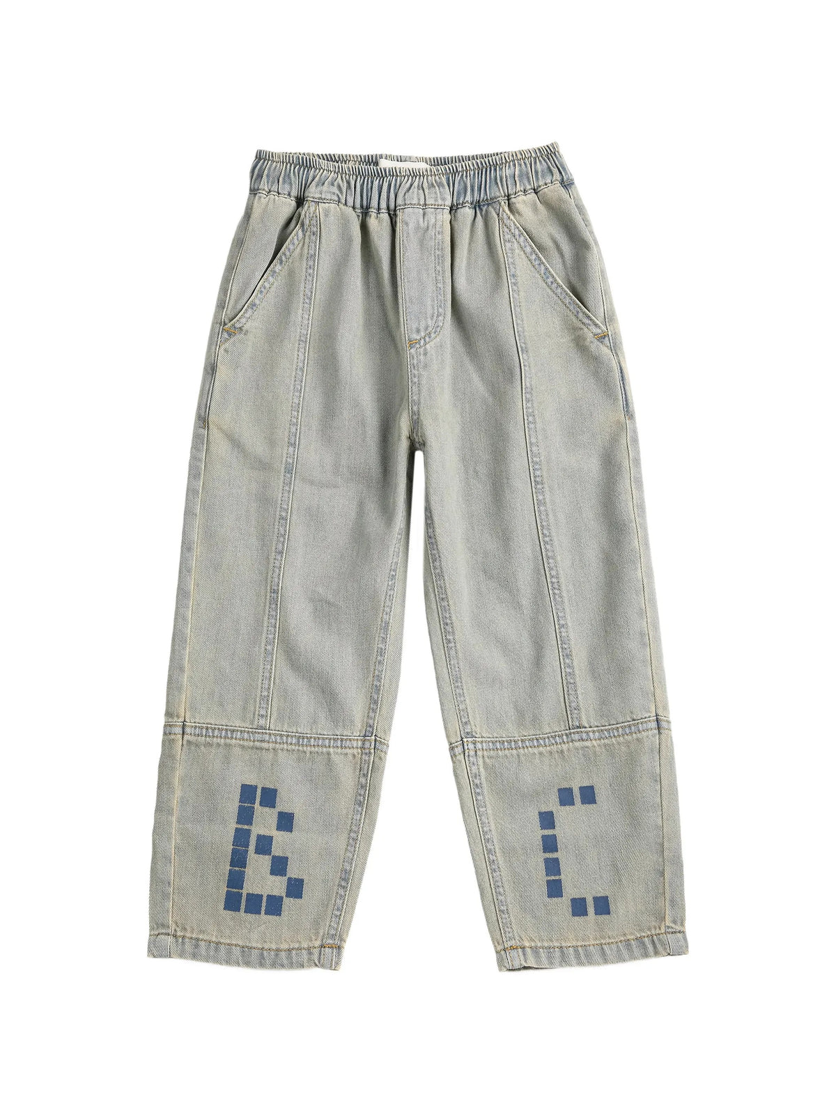 Jeans con stampa logo B126AC098 461 BOBO CHOSES 