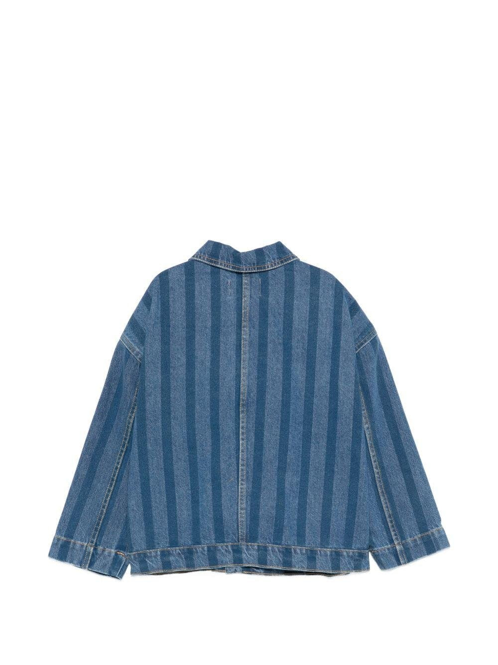 Giubbino denim con design a righe B126AC122 411 BOBO CHOSES 