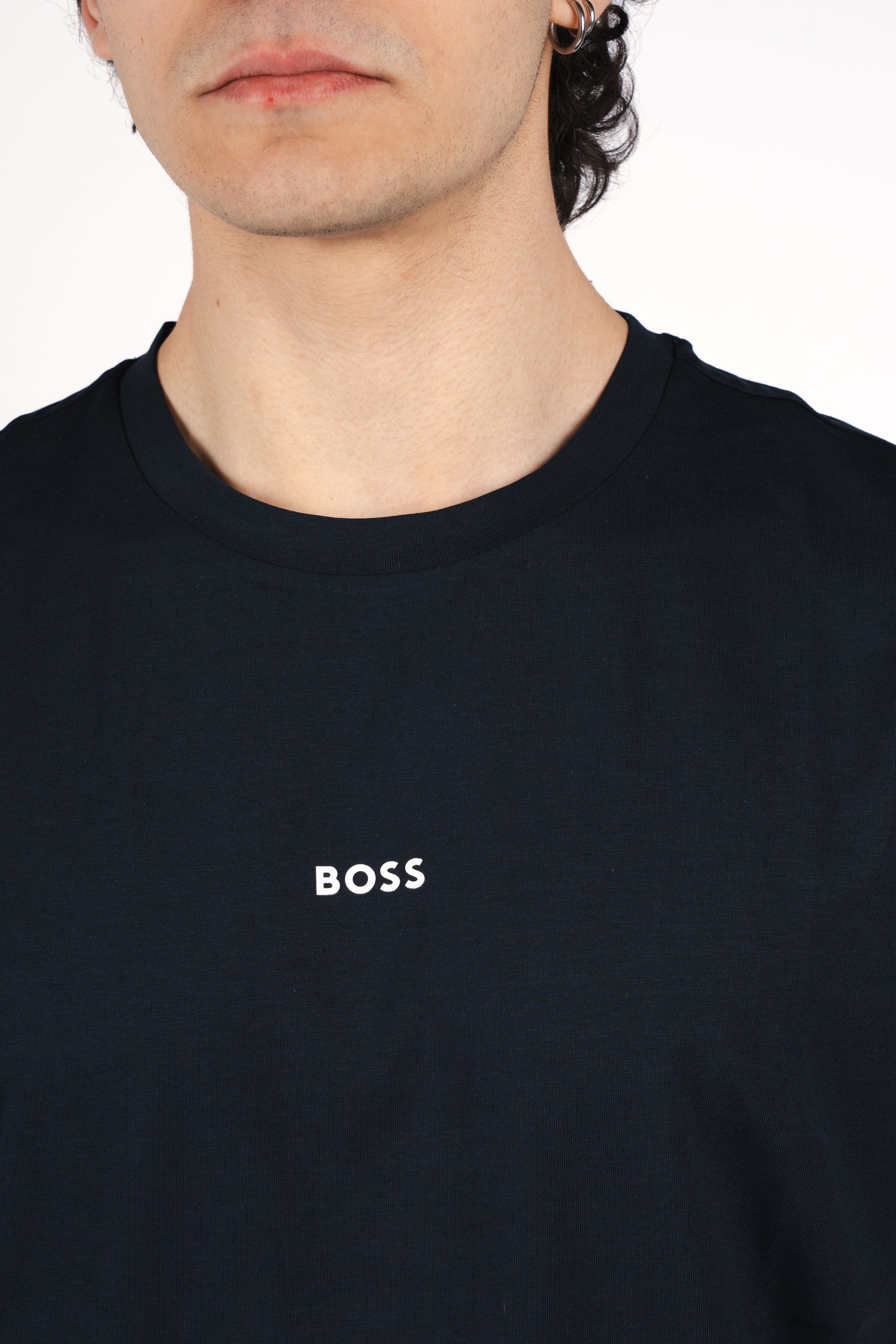 T-shirt con logo a contrasto 50473278 404 BOSS 
