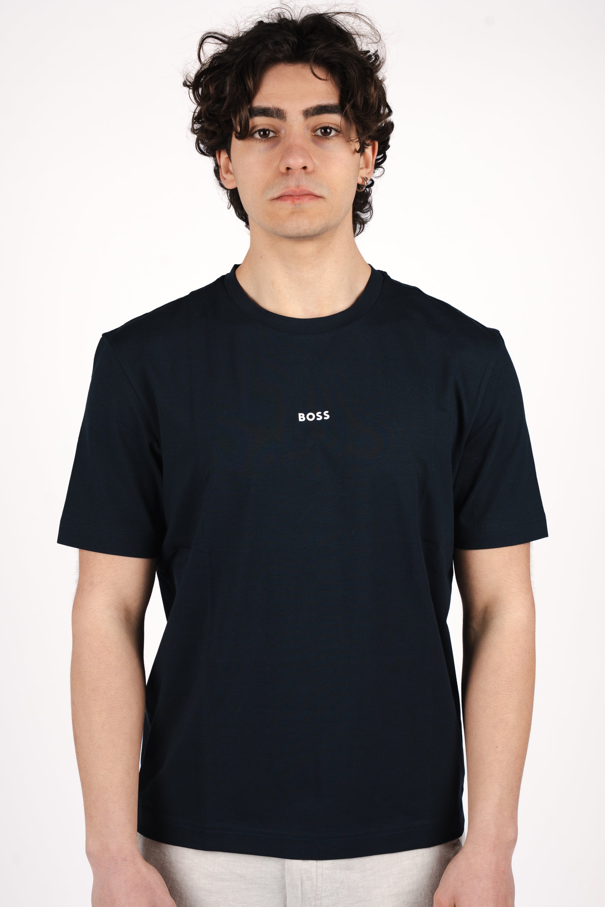 T-shirt con logo a contrasto 50473278 404 BOSS 