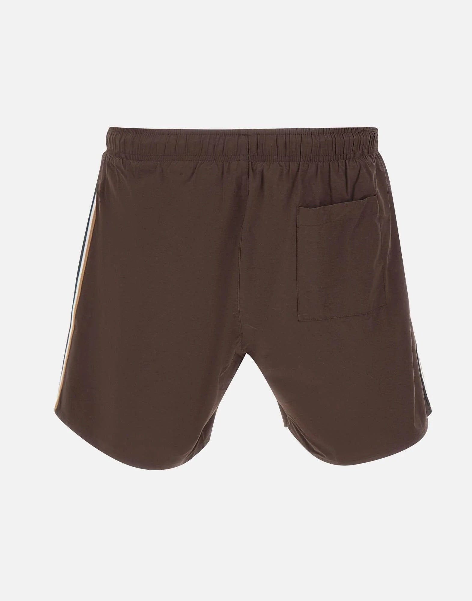 Boxer da mare con righe tipiche del marchio e logo 50491594 207 BOSS 