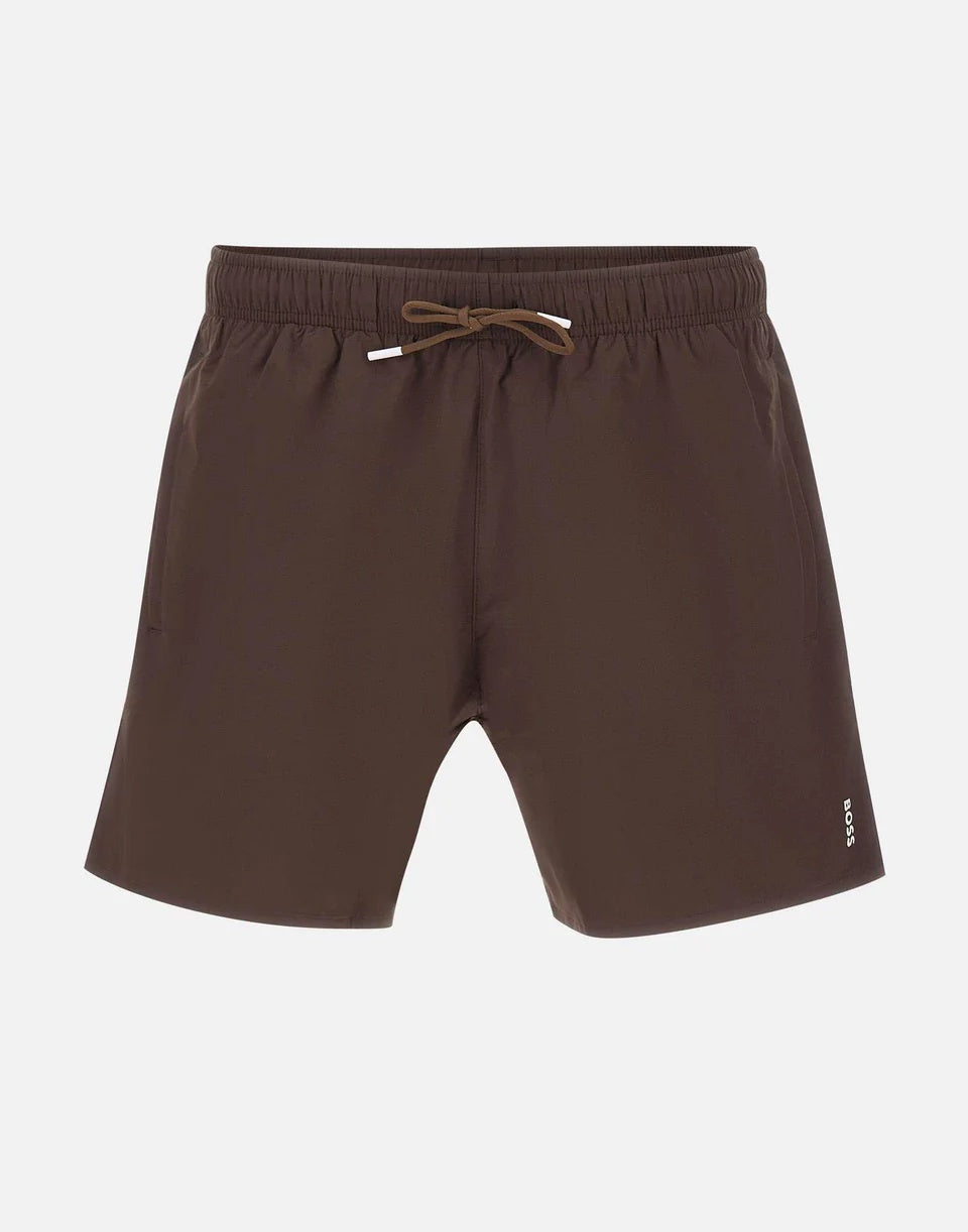 Boxer da mare con righe tipiche del marchio e logo 50491594 207 BOSS 
