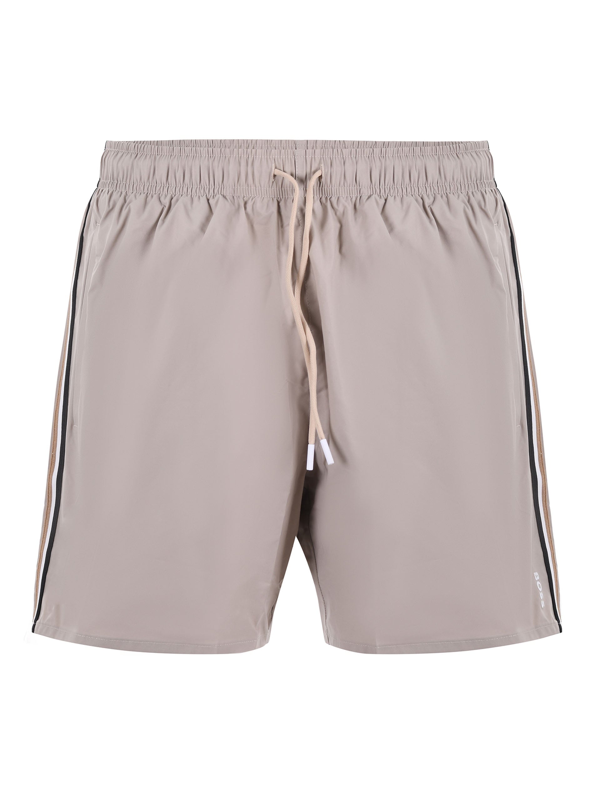 Boxer da mare con righe tipiche del marchio e logo 50491594 274 BOSS 
