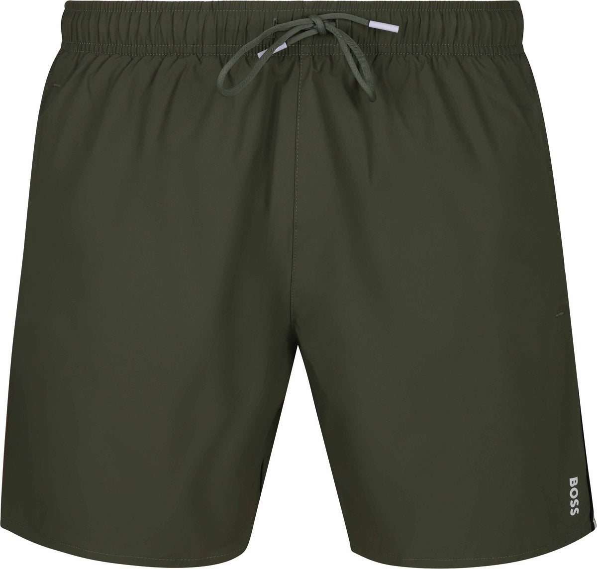 Boxer da mare con righe tipiche del marchio e logo 50491594 351 BOSS 