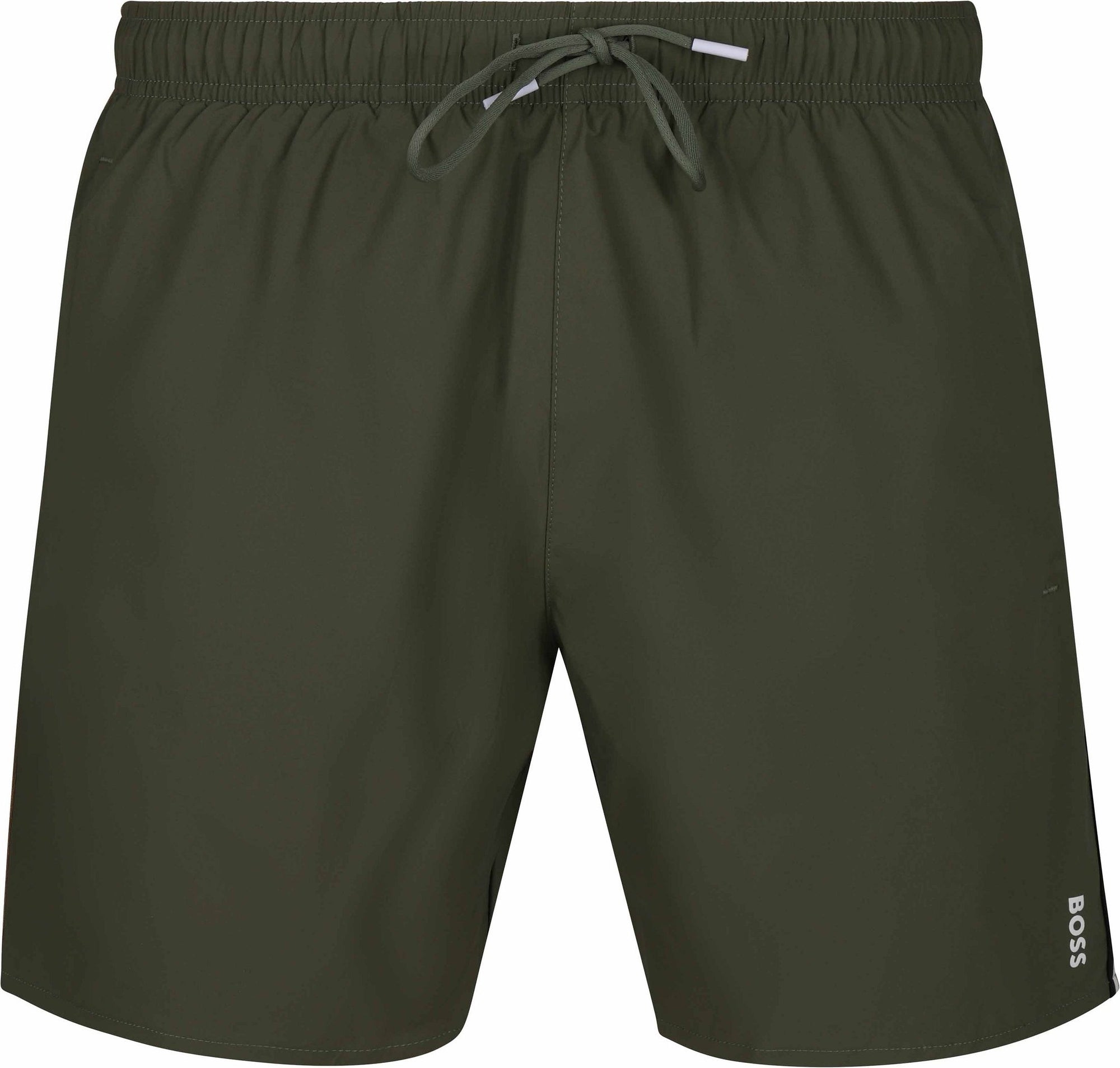 Boxer da mare con righe tipiche del marchio e logo 50491594 351 BOSS 