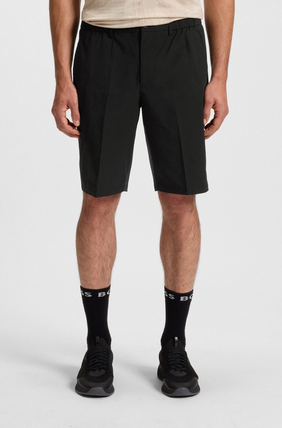 Pantaloncini aderenti in popeline tecnico elasticizzato 50504550 001 BOSS 