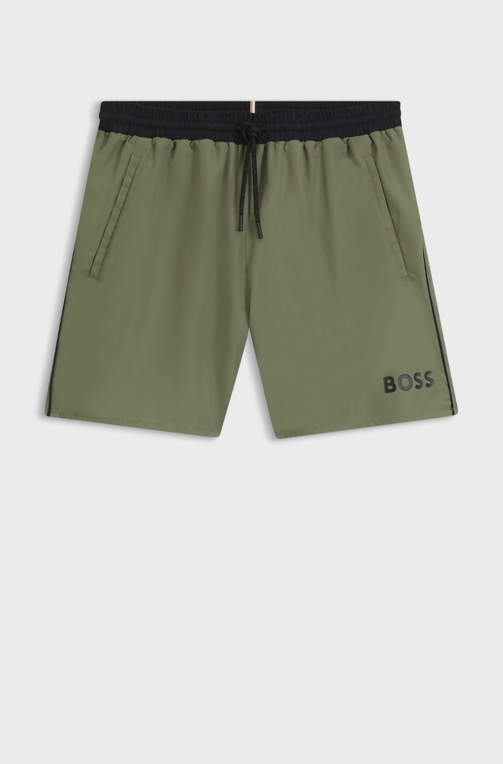 Boxer da mare con logo a contrasto e profili 50514429 350 BOSS 