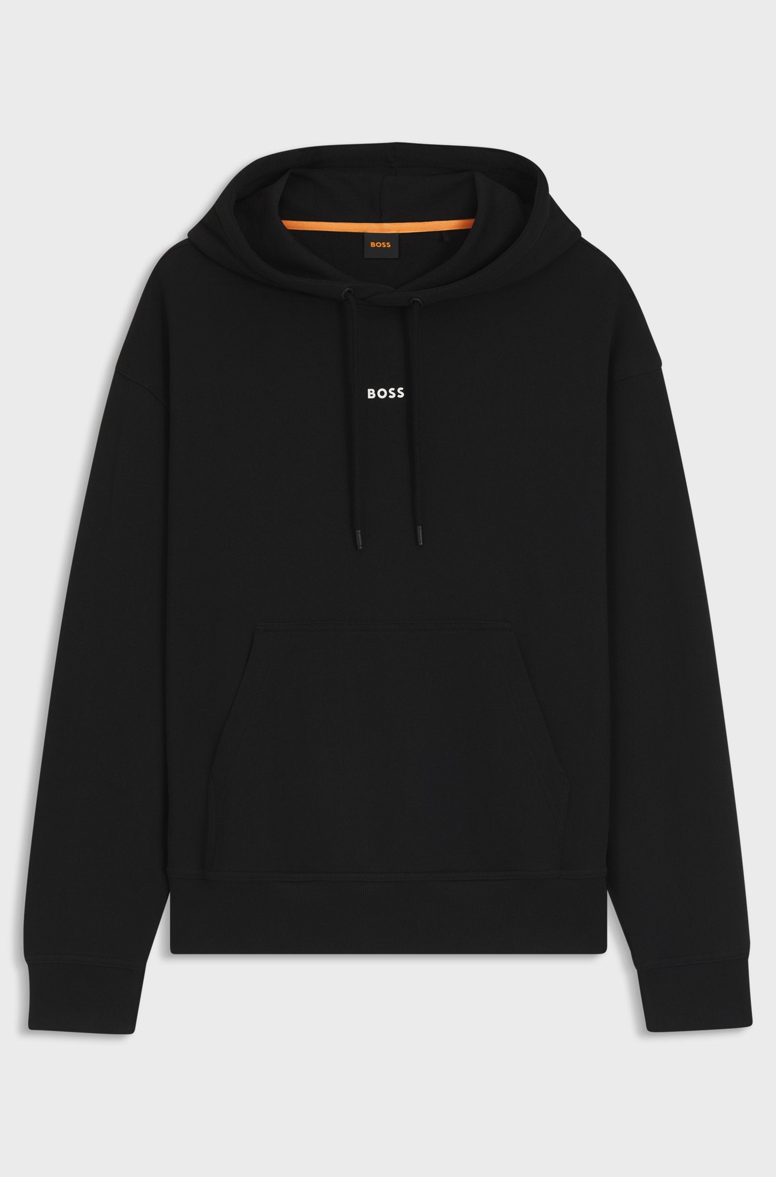 Felpa con cappuccio e logo a contrasto 50514530 001 BOSS 
