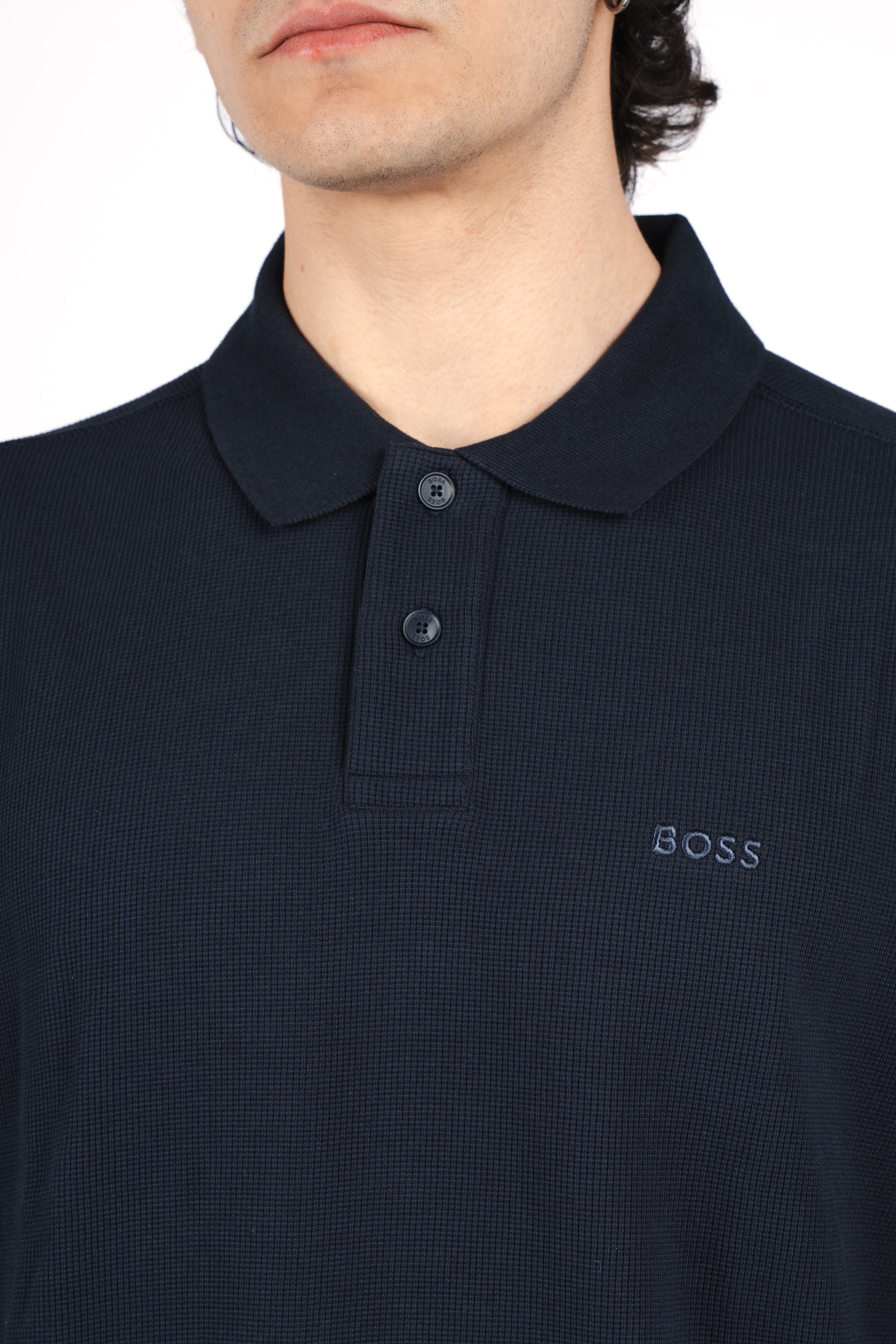 Polo con lavorazione a nido d'ape 50520710 404 BOSS 