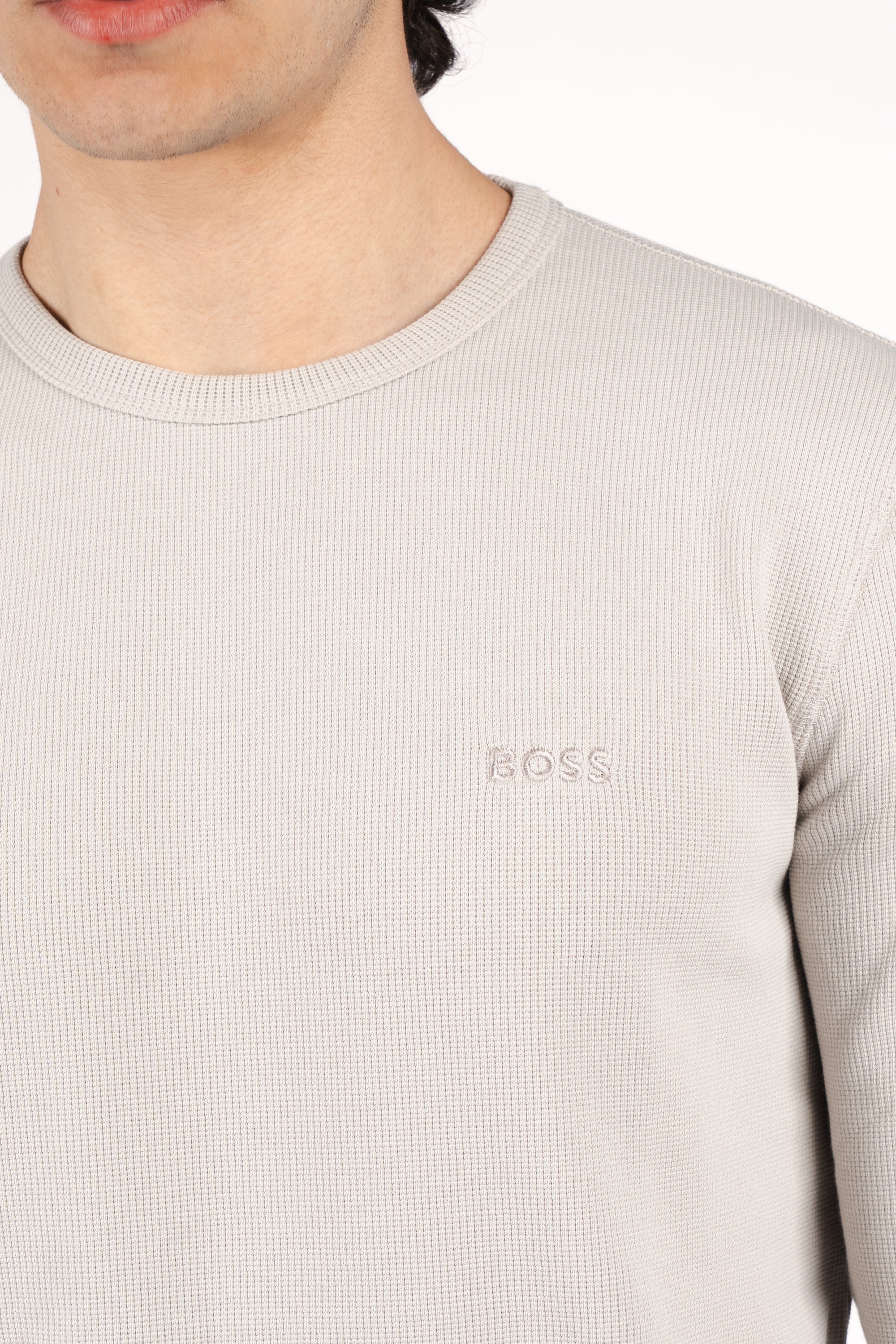 Maglia con lavorazione a nido d'ape 50520725 070 BOSS 