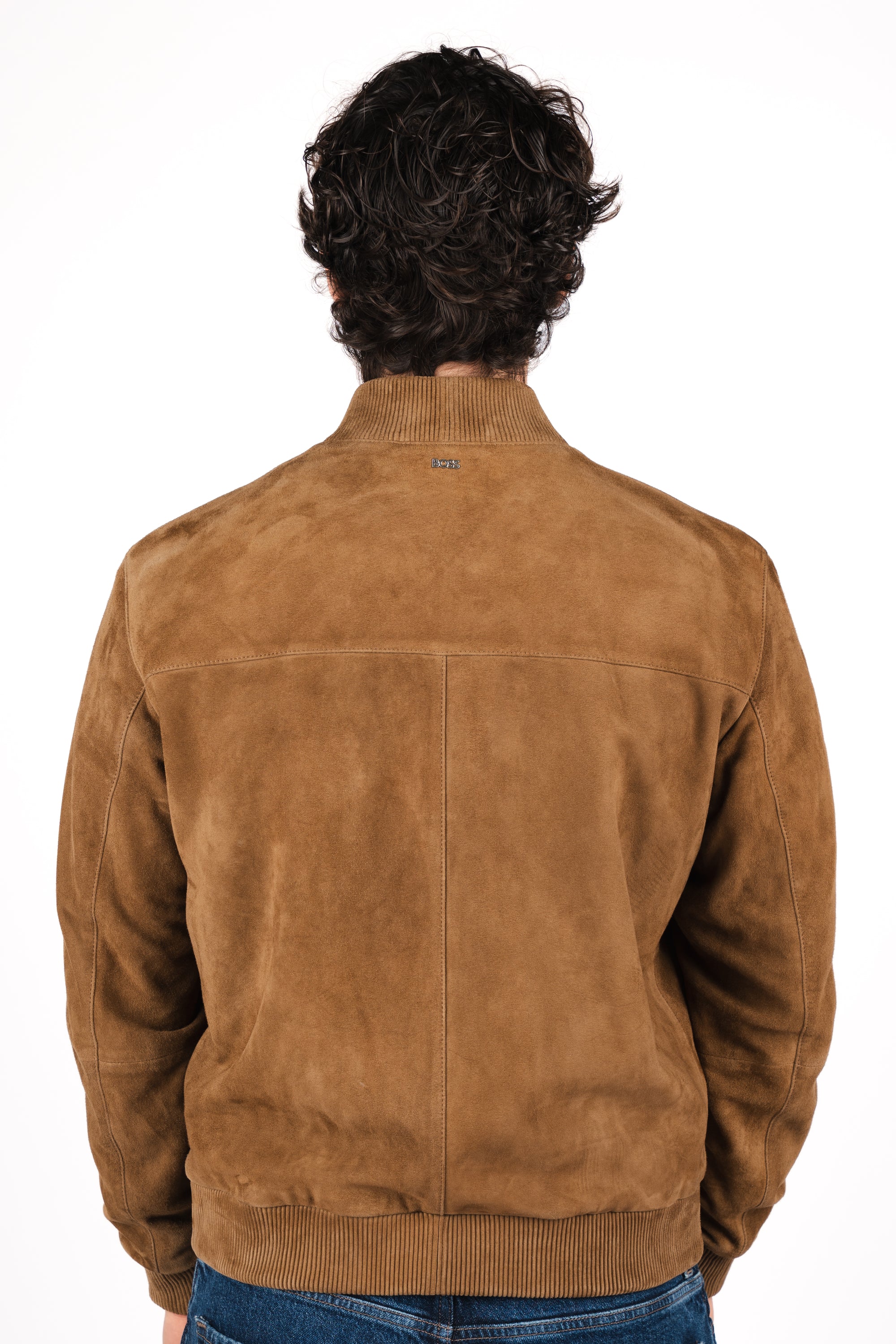 Giubbotto regular fit in pelle scamosciata 50543213 252 BOSS 