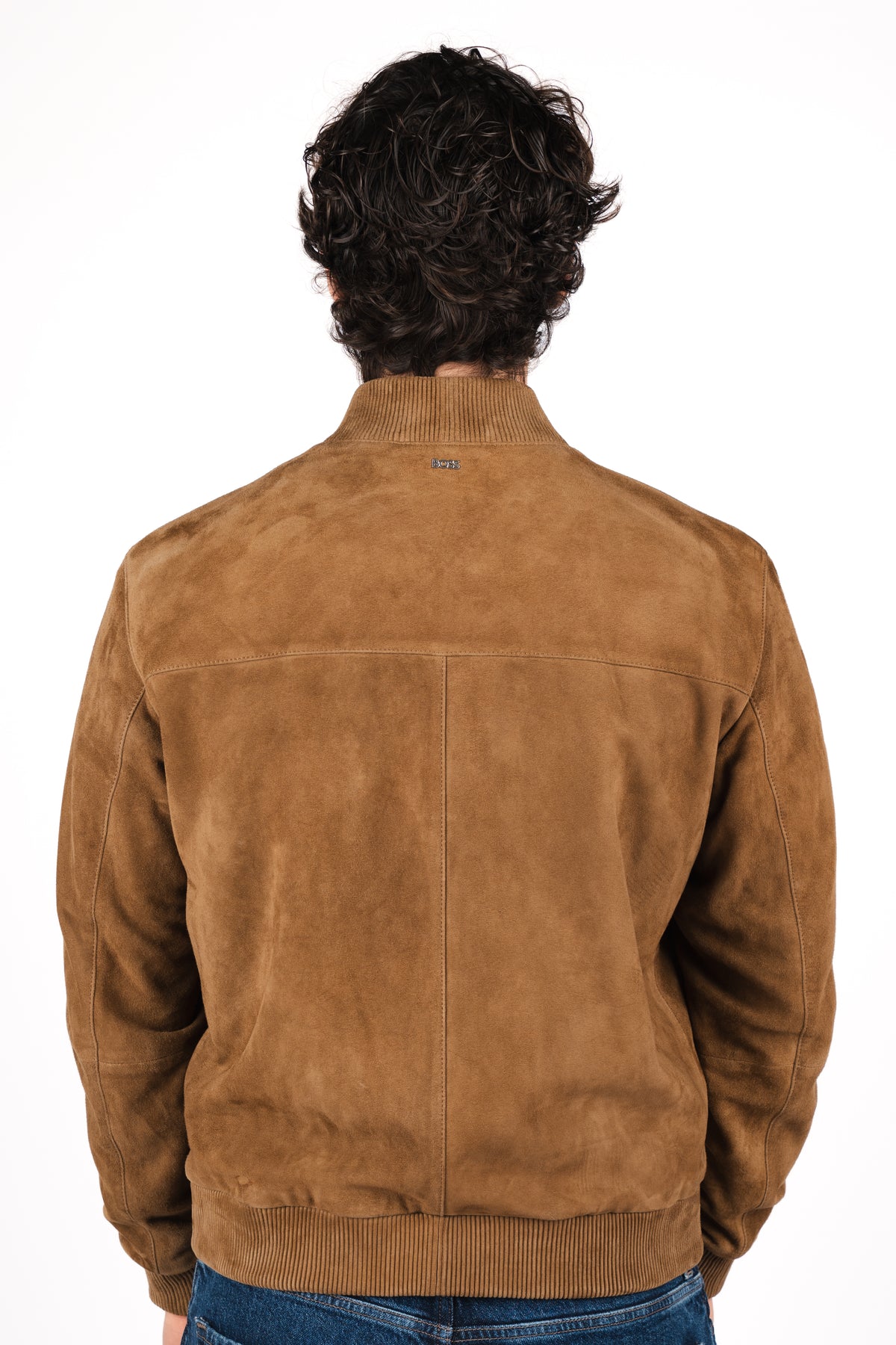 Giubbotto regular fit in pelle scamosciata 50543213 252 BOSS 