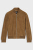 Regular fit suede jacket
