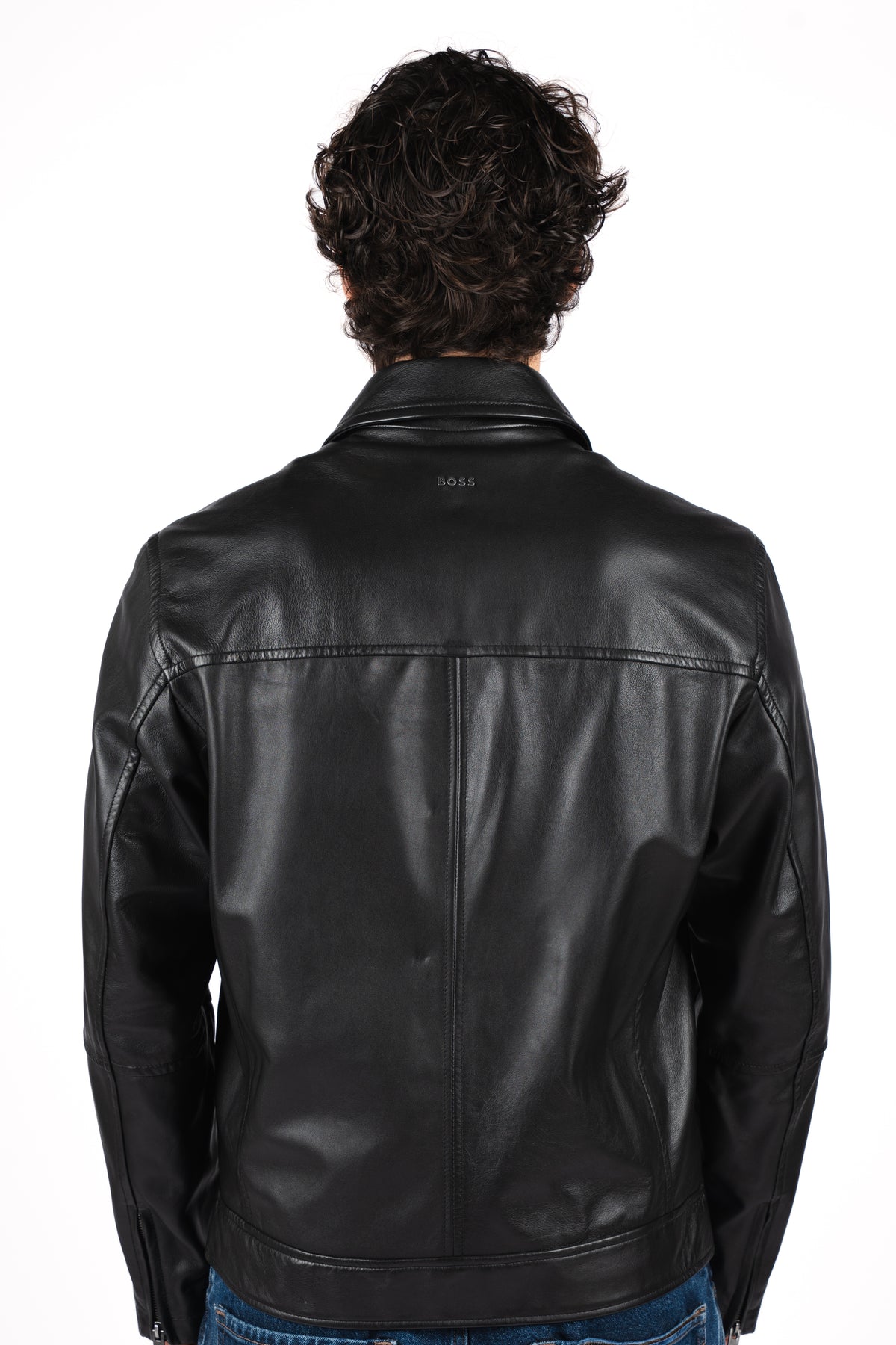 Giubbotto regular fit in nappa 50552141 001 BOSS 