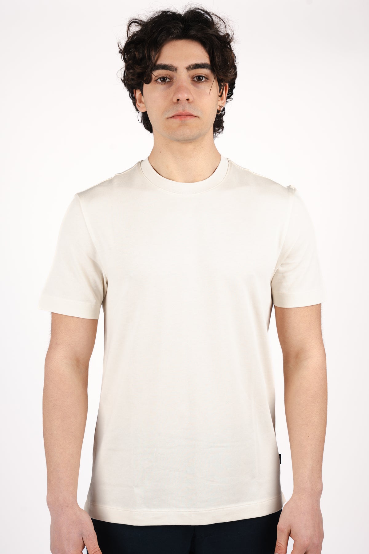 T-shirt regular fit in tessuto piqué 50555102 131 BOSS 