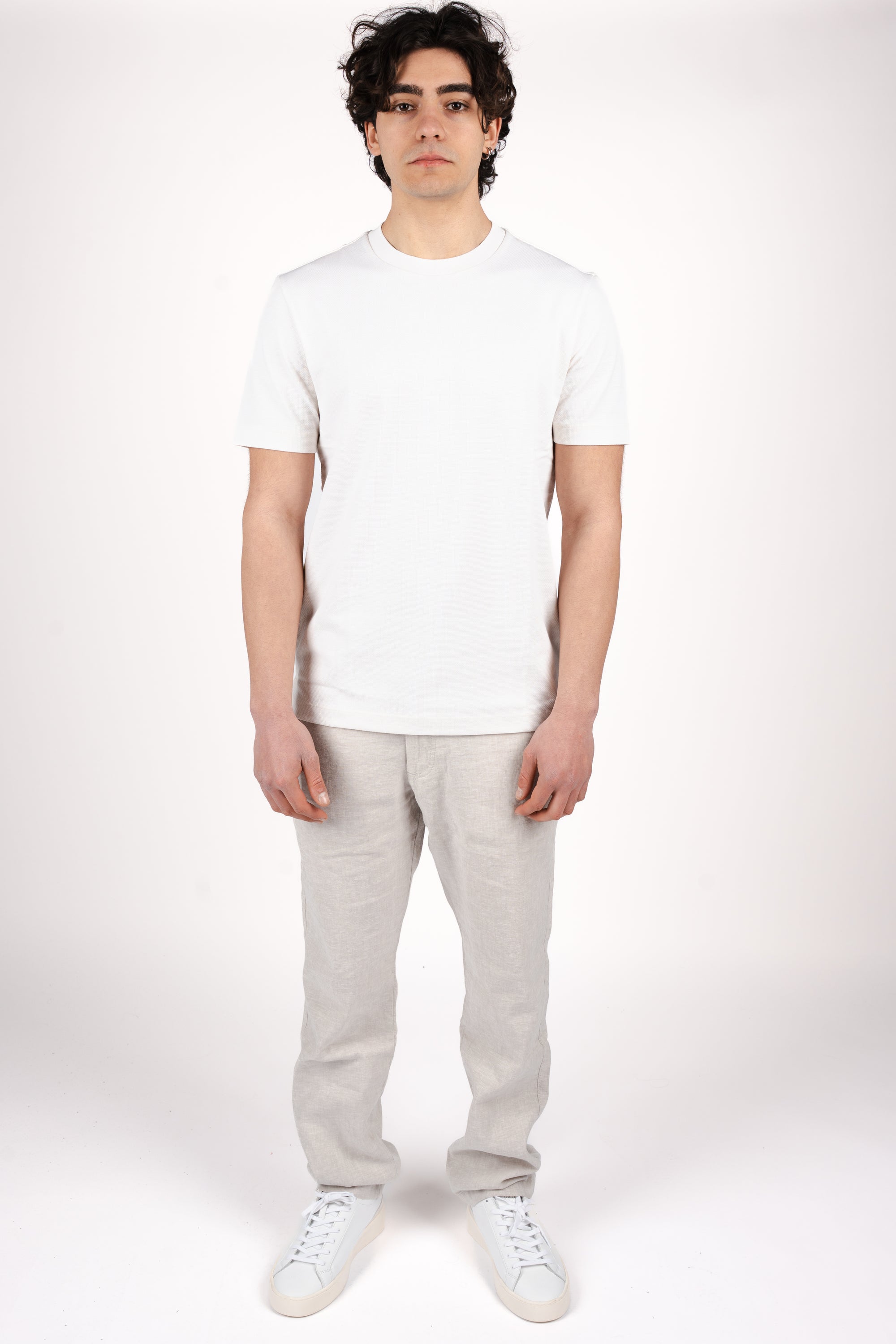 T-shirt in cotone con struttura a bolle 50555163 131 BOSS 