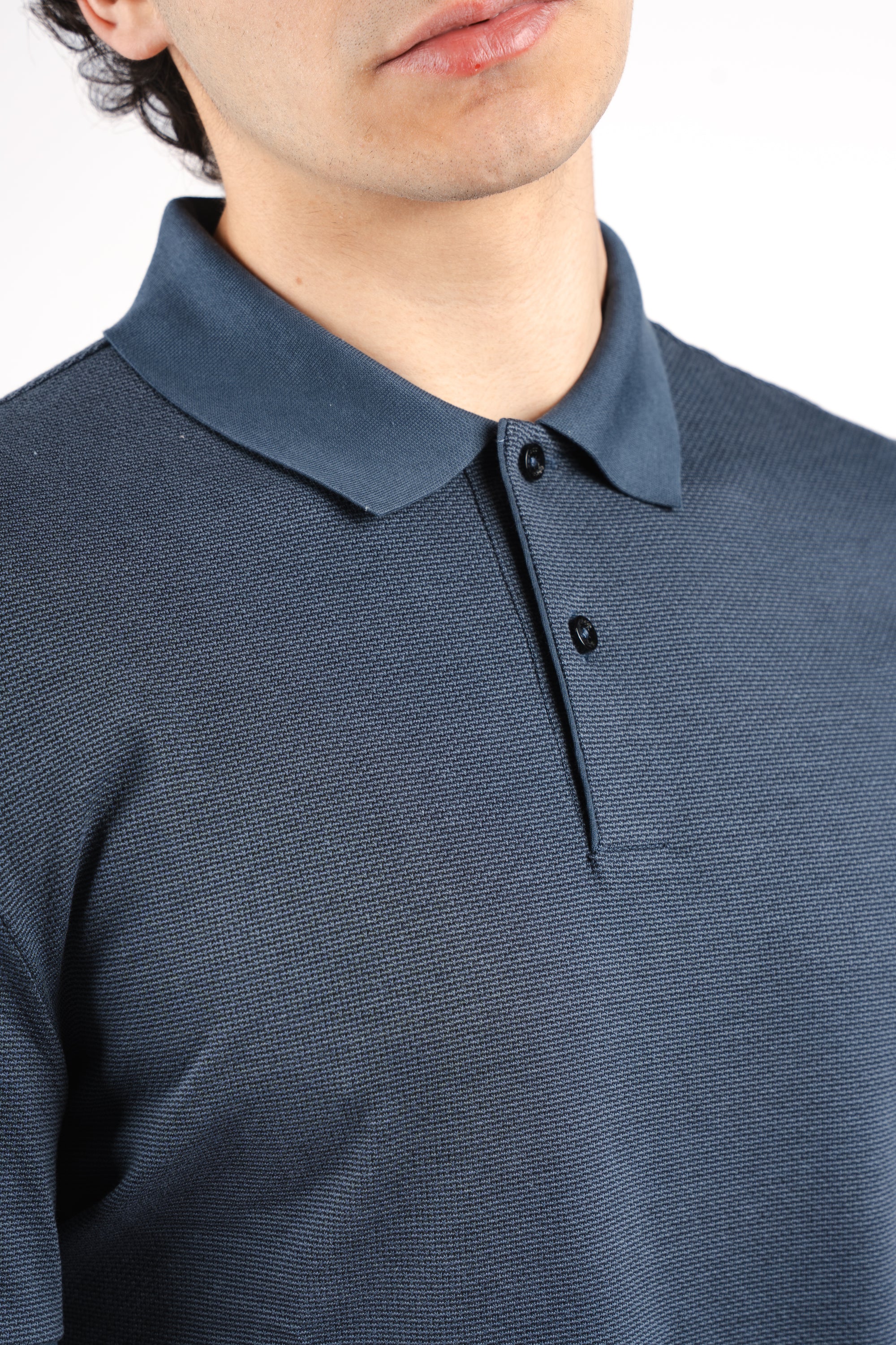Polo in cotone con lavorazione a bolle 50555172 404 BOSS 