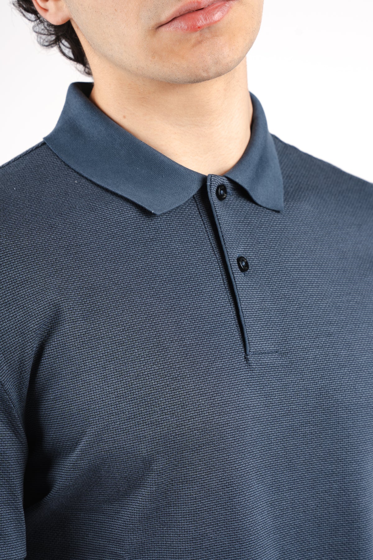 Polo in cotone con lavorazione a bolle 50555172 404 BOSS 