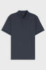 Cotton polo shirt with bubble knit