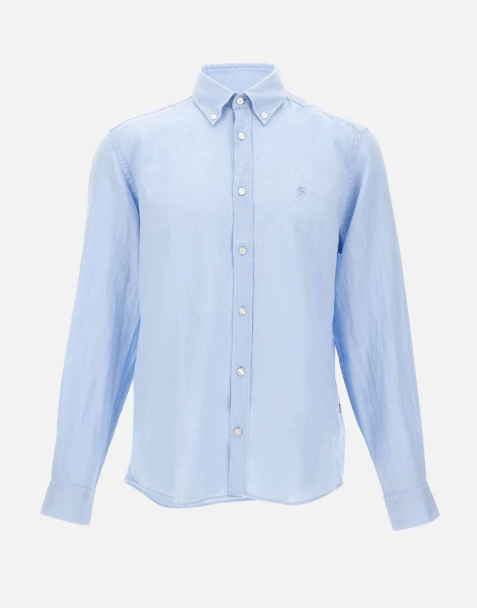Camicia Liam in lino 50556077 450 BOSS 