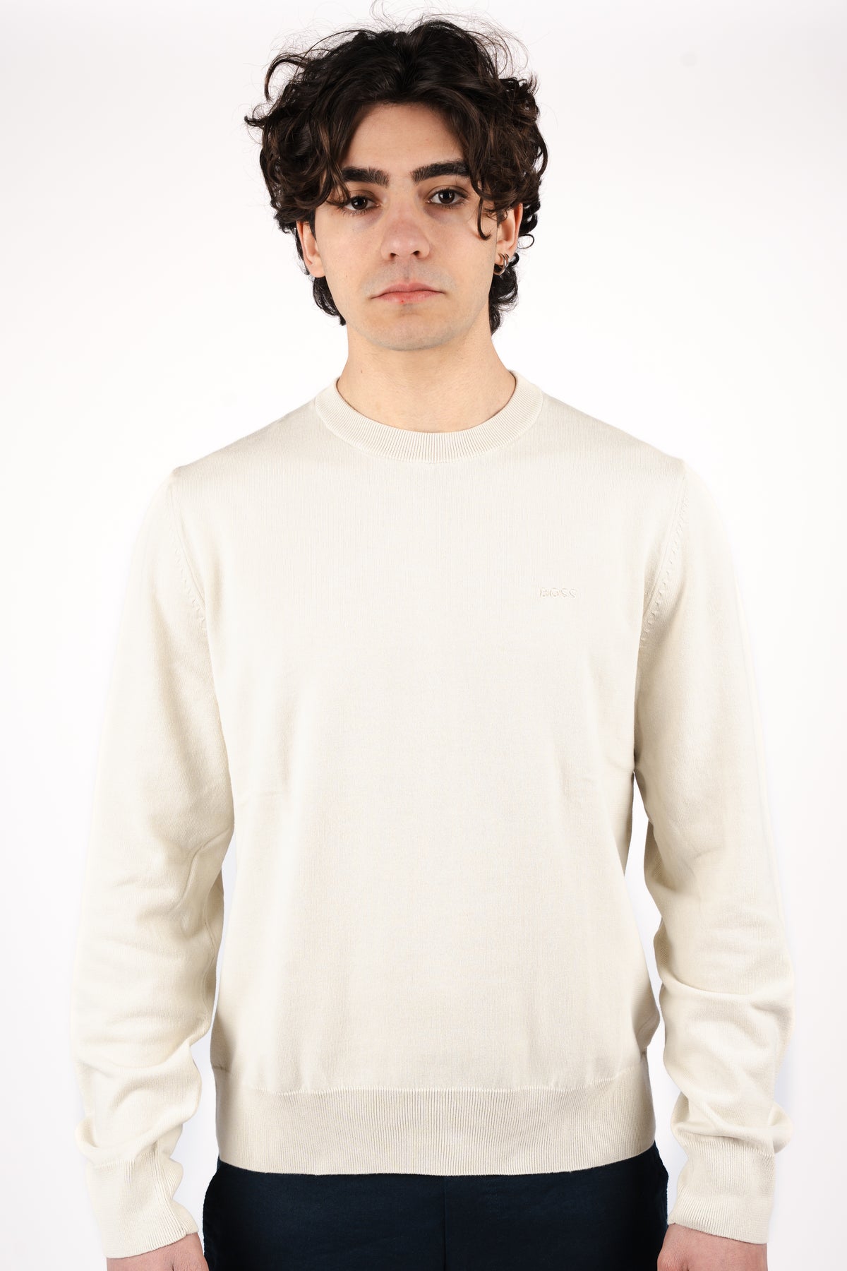 Maglione con logo ricamato 50556344 131 BOSS 