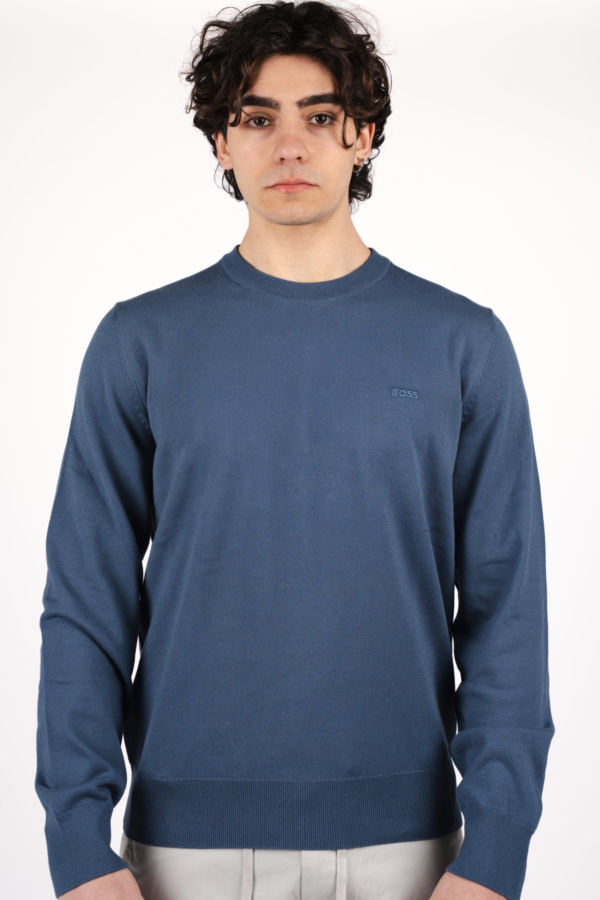 Pullover girocollo 50556344 468 BOSS 