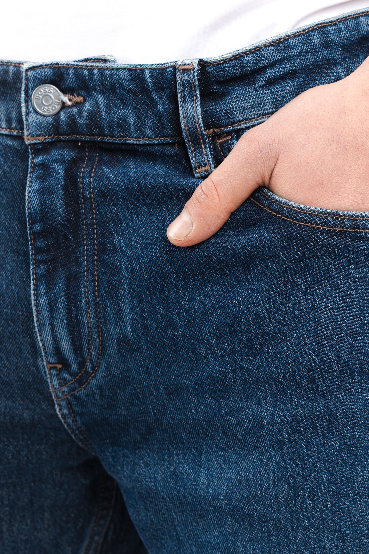 Jeans blu modello dritto 50556523 418 BOSS 