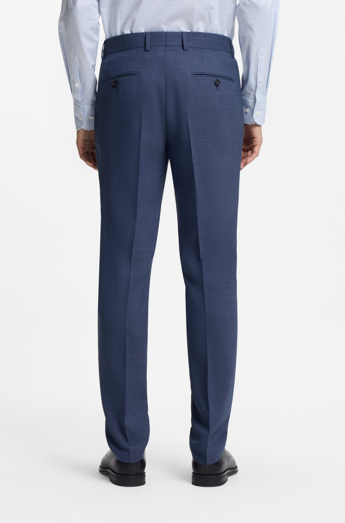 Abito due pezzi slim fit in tessuto elasticizzato con micromotivo 50557252 468 BOSS 