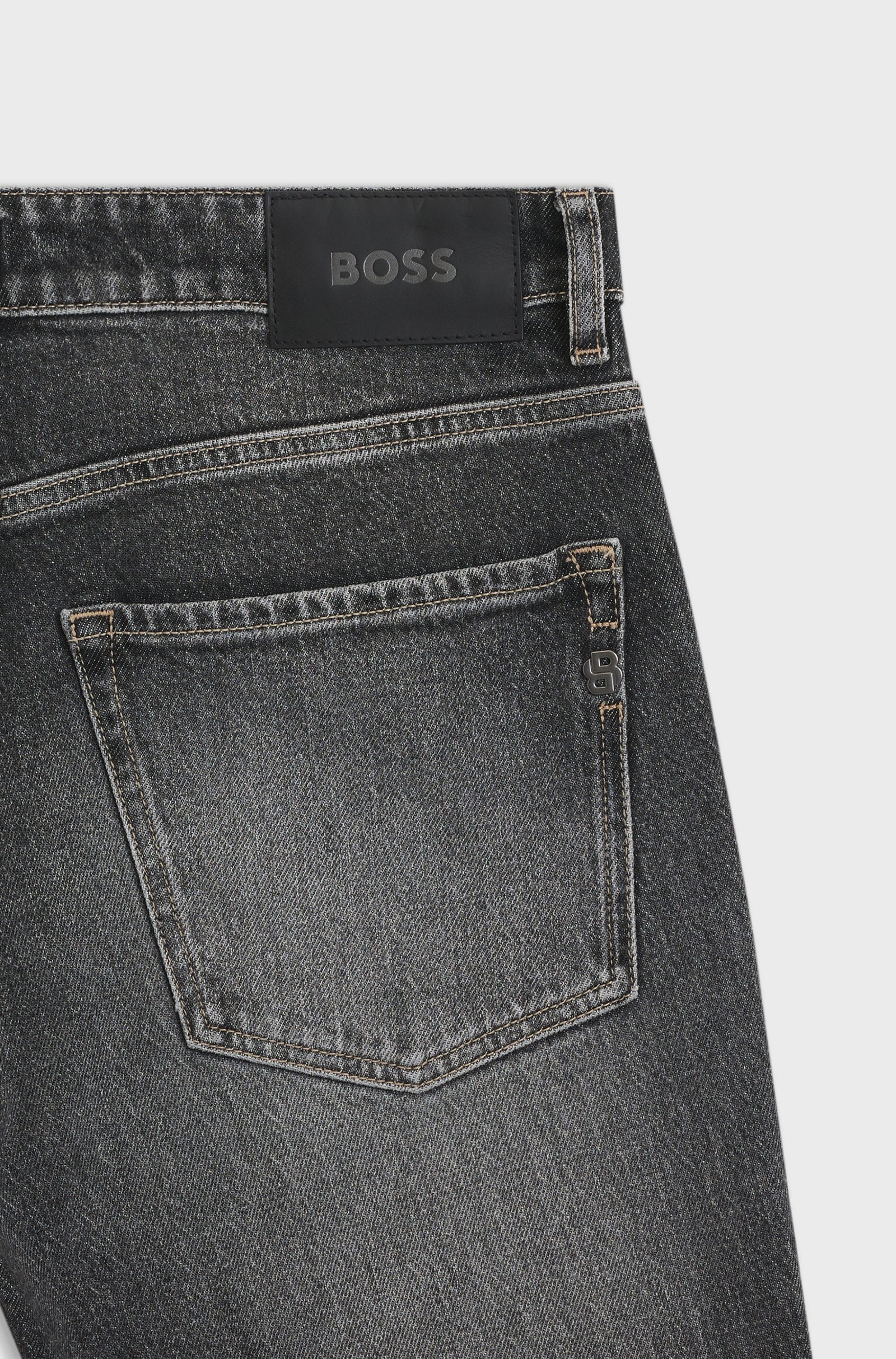 Jeans regular fit Maine in denim elasticizzato nero 50558507 006 BOSS 