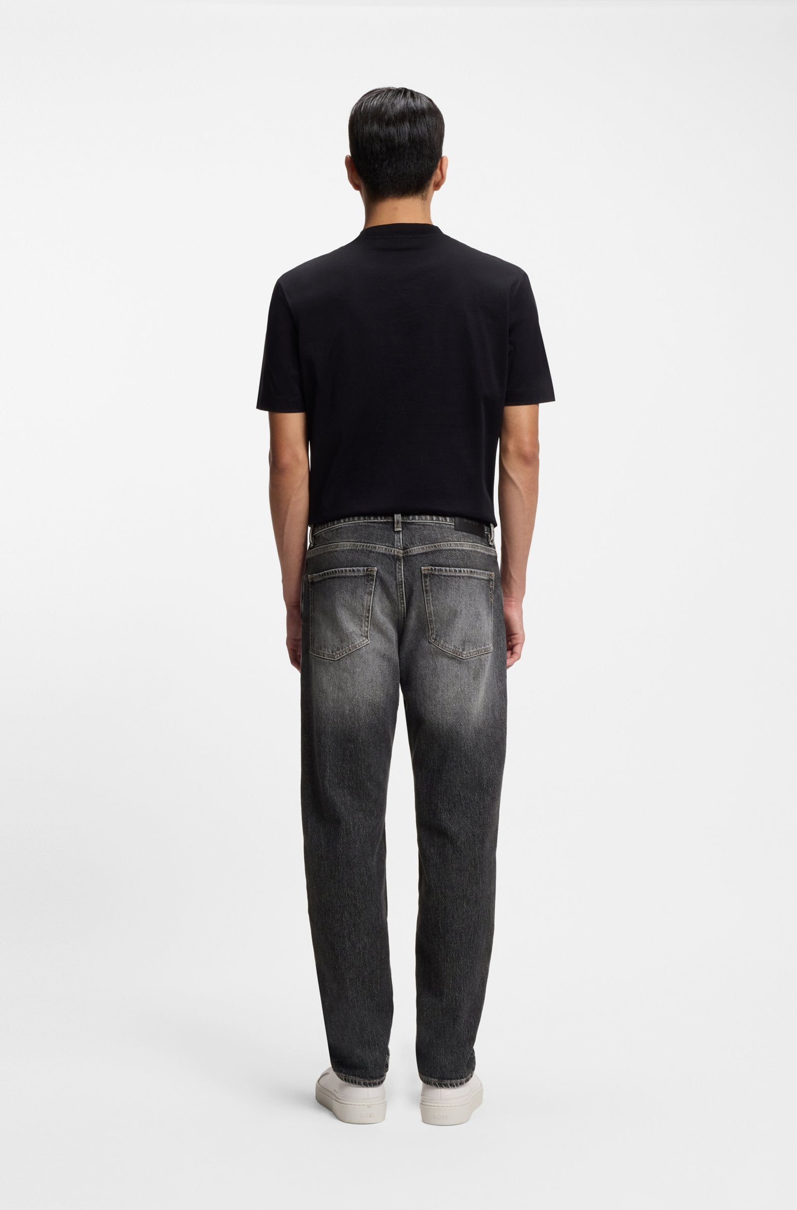 Jeans regular fit Maine in denim elasticizzato nero 50558507 006 BOSS 