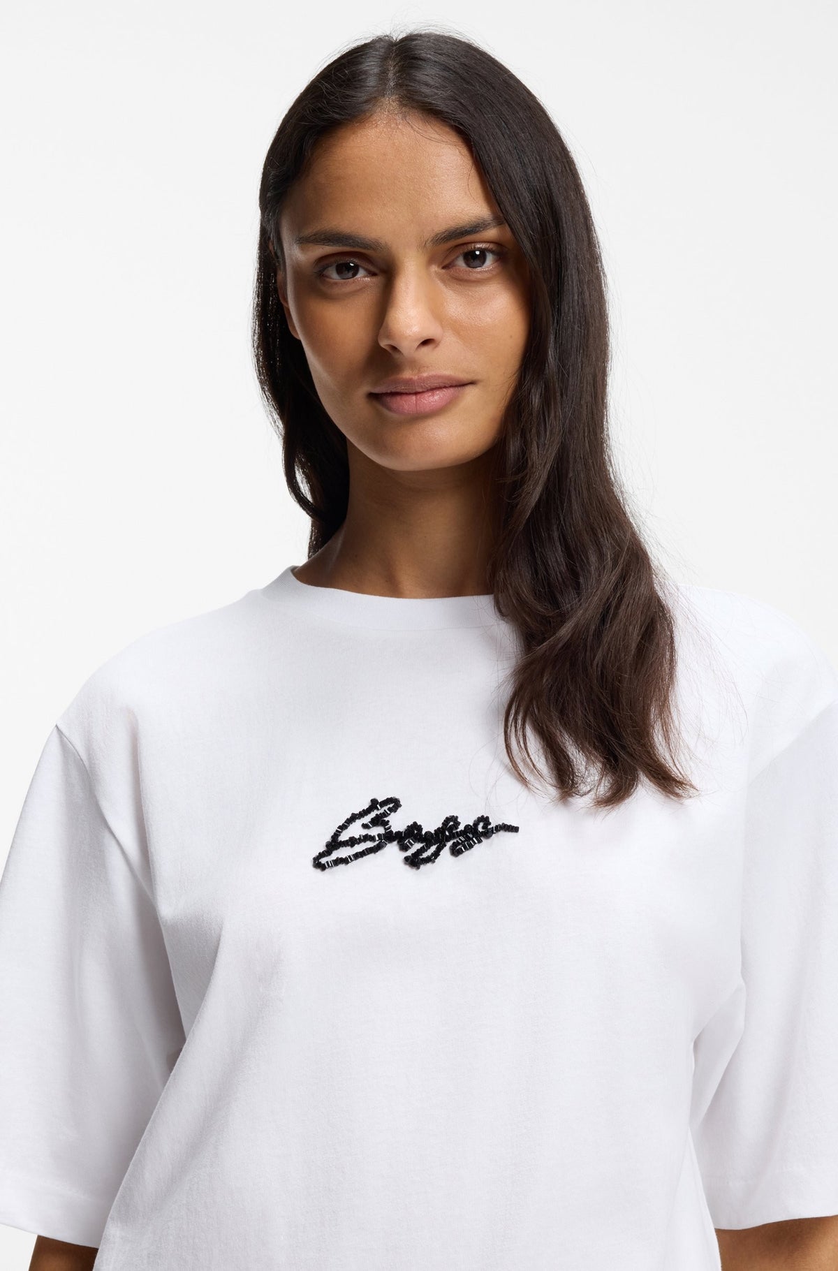 T-shirt in jersey di cotone con stampa grafica 50559075 100 BOSS 