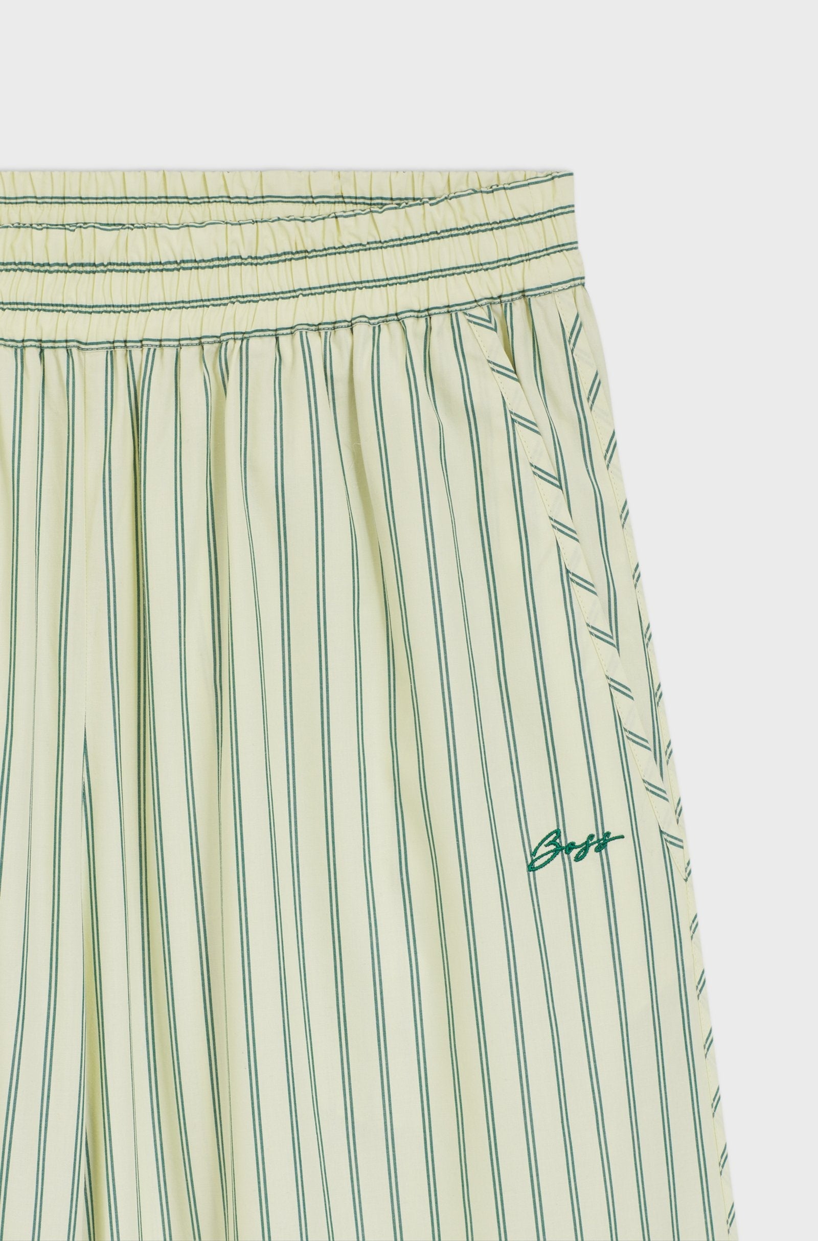 Pantaloni in popeline di cotone con righe verticali 50559237 982 BOSS 