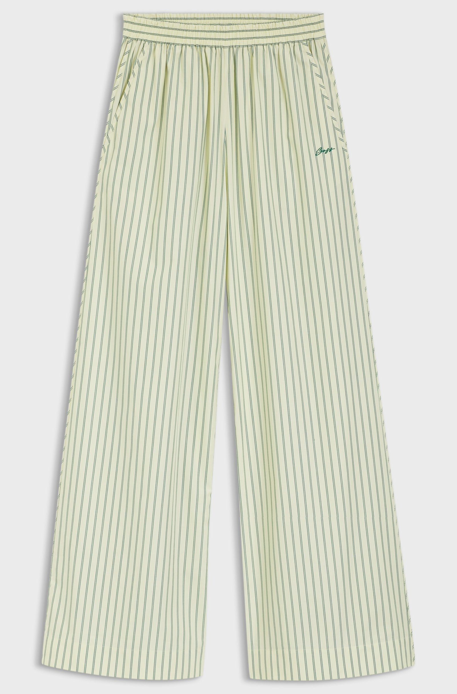 Pantaloni in popeline di cotone con righe verticali 50559237 982 BOSS 