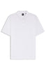Vertical striped polo shirt in mercerized cotton