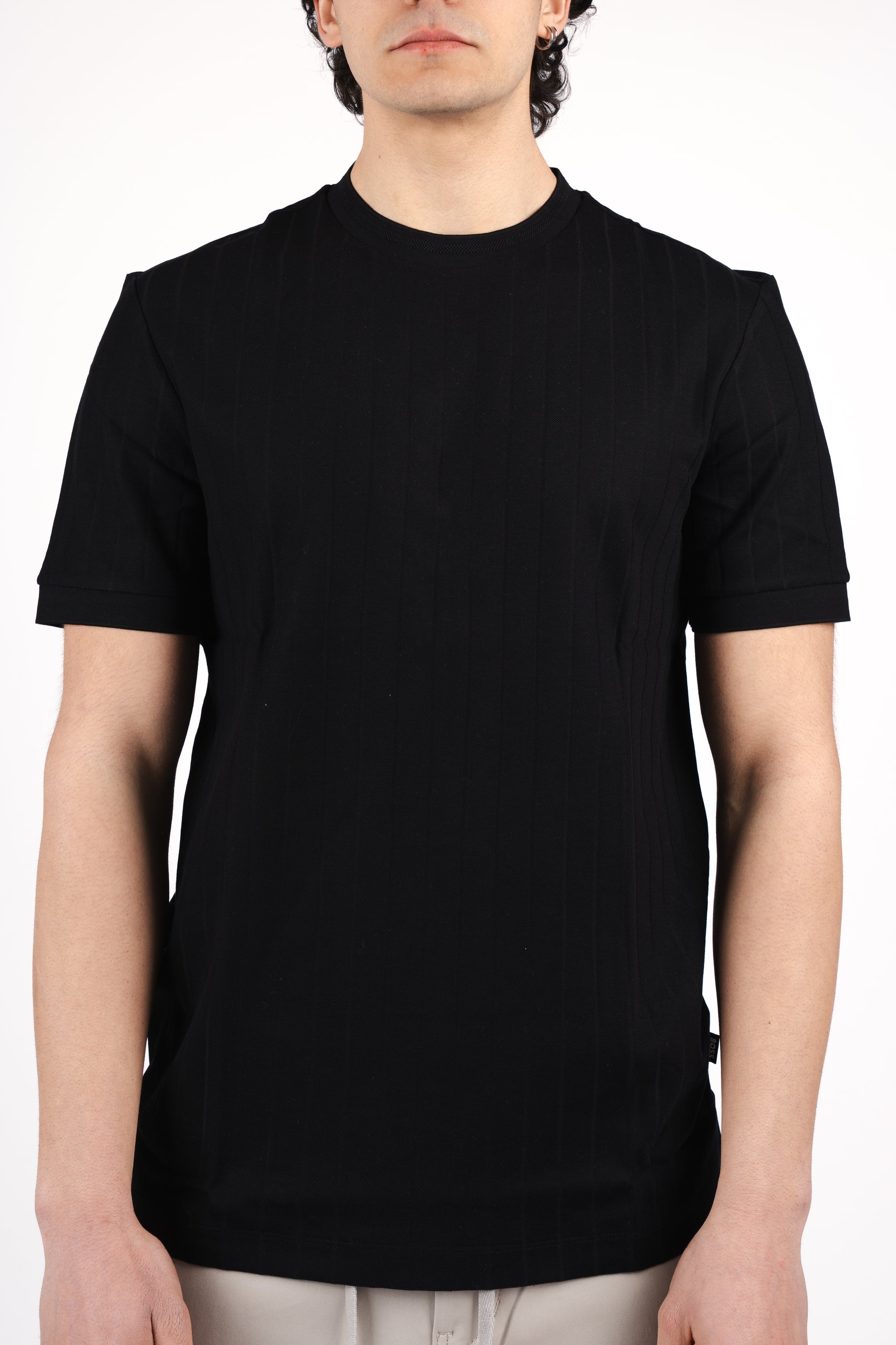 T-shirt con righe verticali 50559610 001 BOSS 