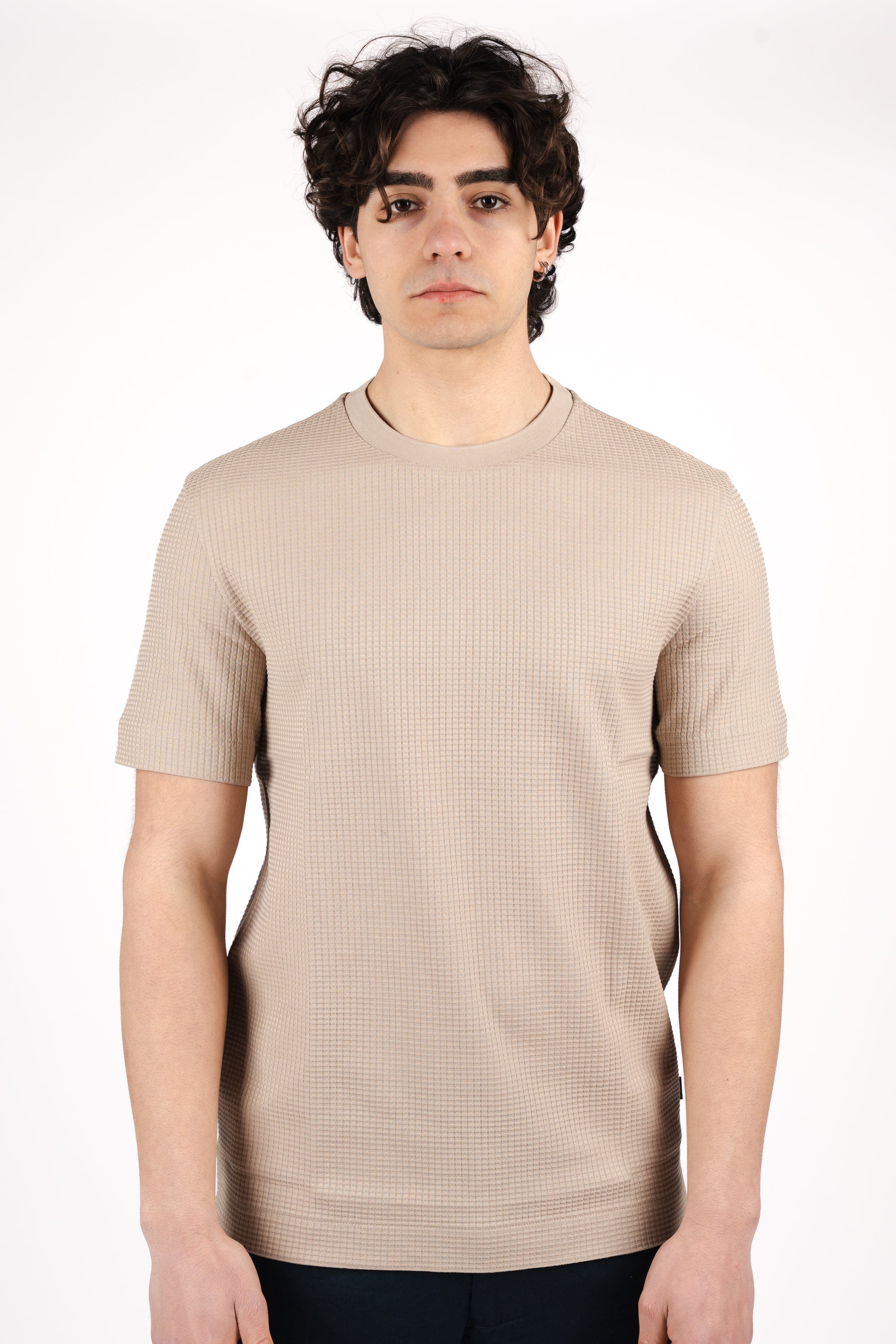 T-shirt con lavorazione a nido d'ape 50559677 286 BOSS 