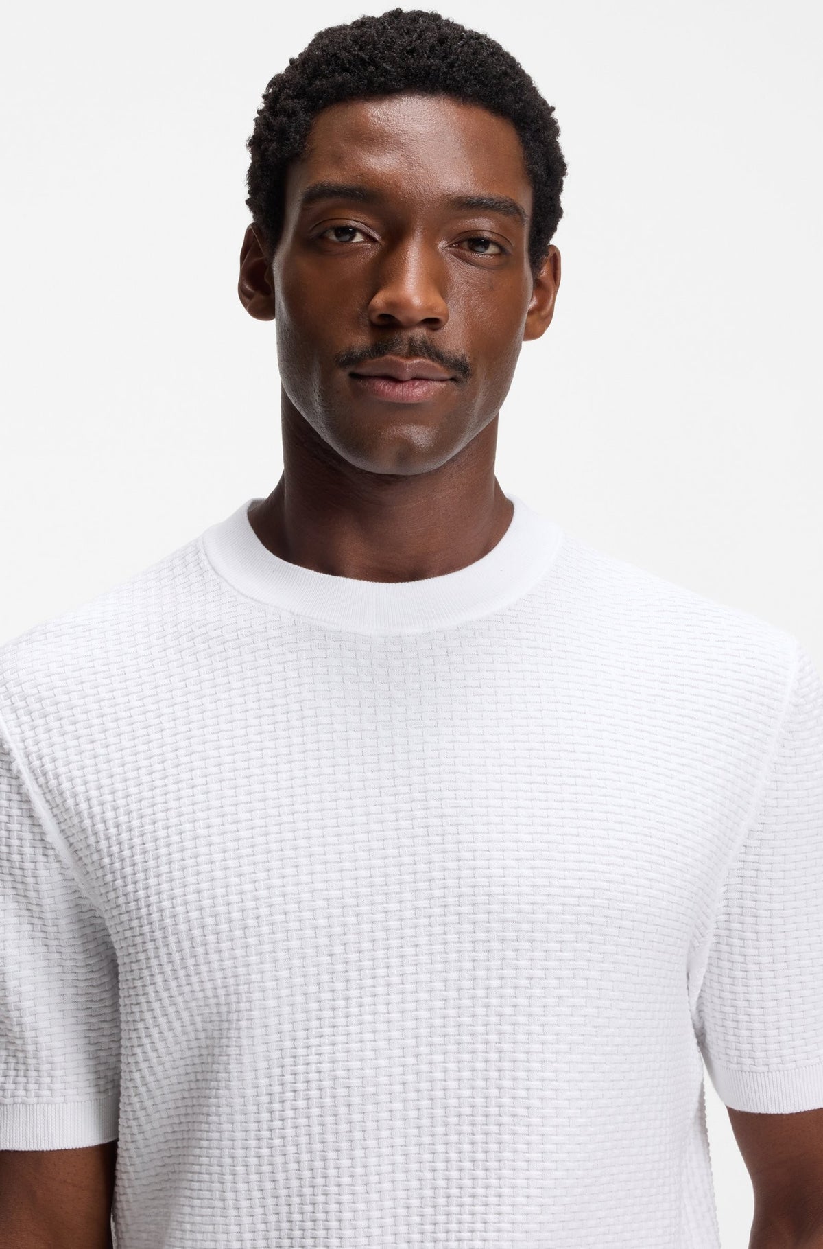 Maglione  in cotone con lavorazione a maglia 50560468 100 BOSS 