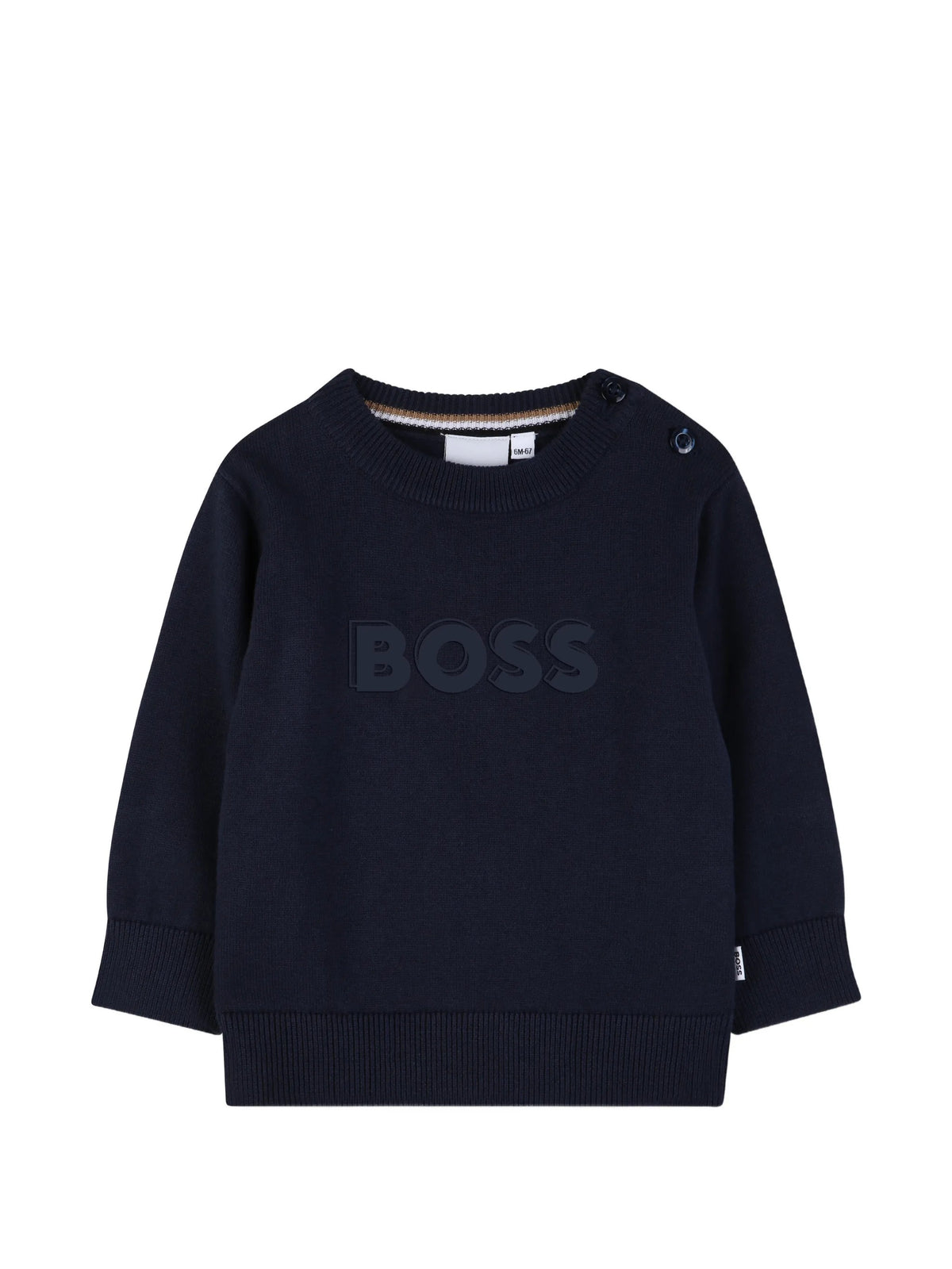 Felpa girocollo con logo J52868 849 BOSS 