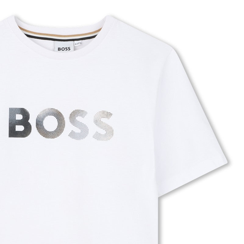 T-shirt con stampa logo J52983 10P BOSS 