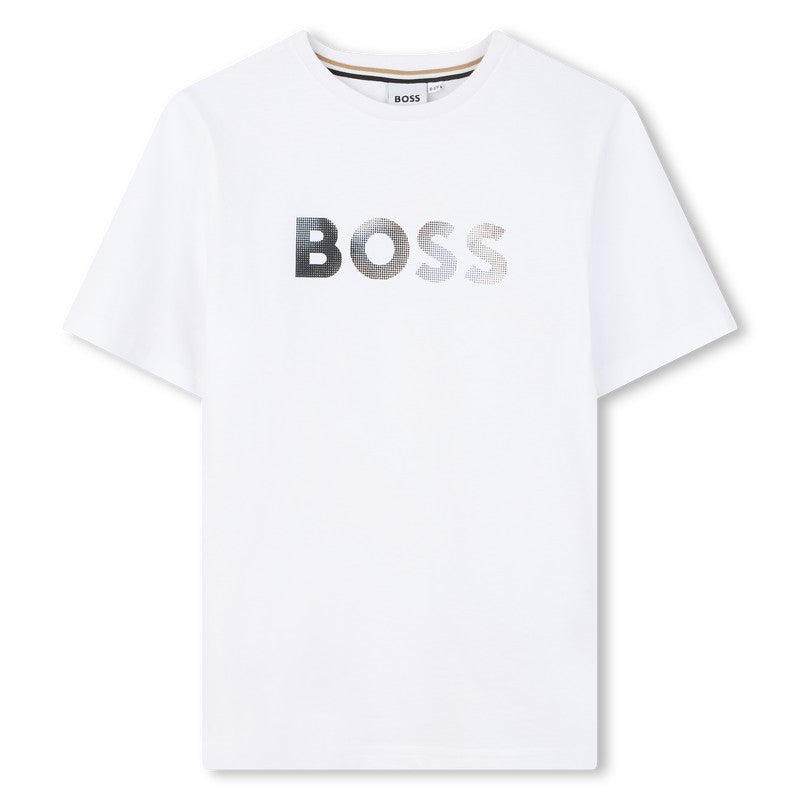 T-shirt con stampa logo J52983 10P BOSS 