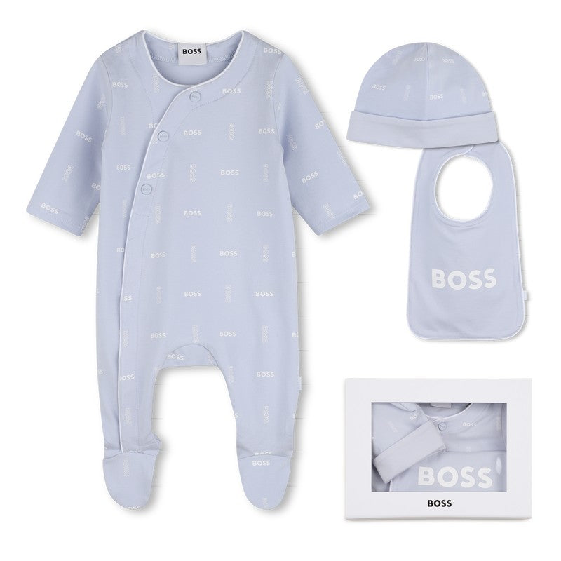 Set pigiama con bavetto e cappellino J53045 771 BOSS 