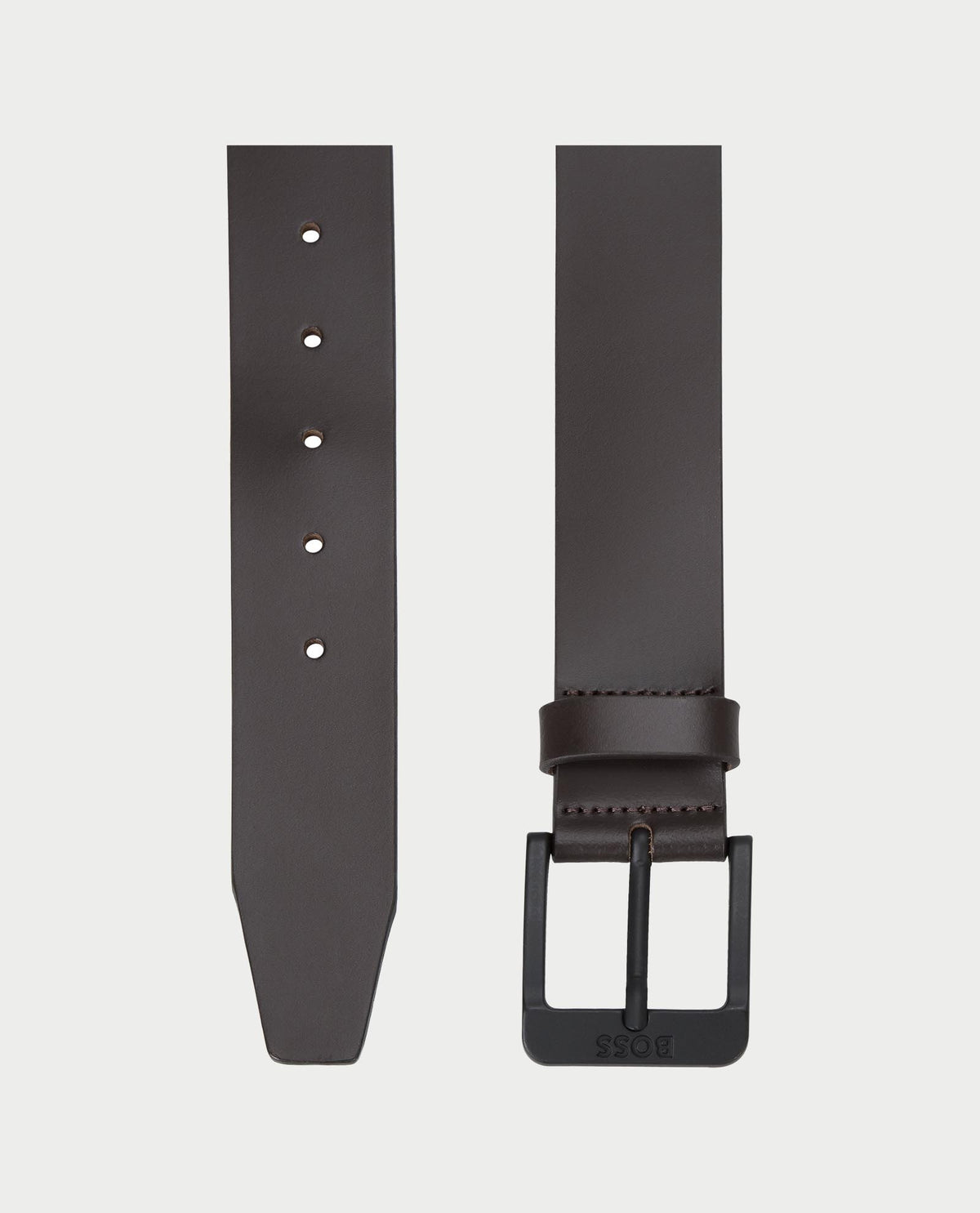 Cintura in pelle con fibbia logata 50522574 202 BOSS ACCESSORIES 