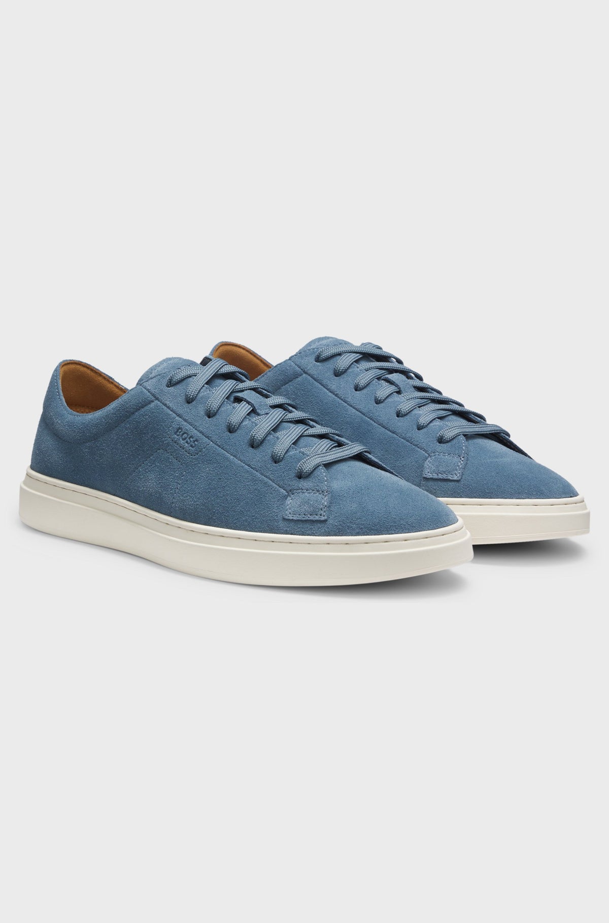 Sneakers in pelle scamosciata con logo goffrato 50563162 460 BOSS SHOES 