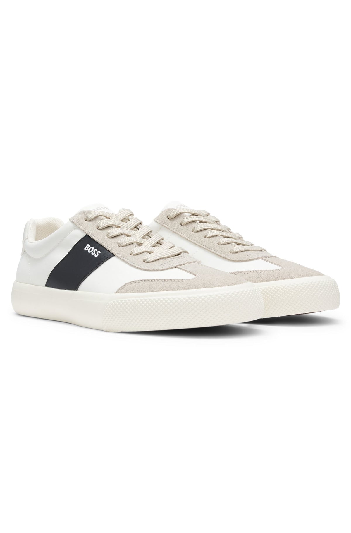 Sneakers con inserti in pelle scamosciata 50563847 271 BOSS SHOES 
